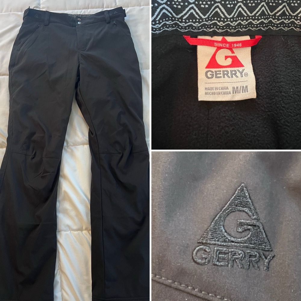 Gerry Women's Snow Ski Pant Stretch Water Resistant Fleece Lined Black-M (032)